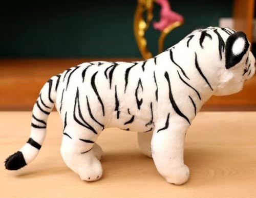 Image of Tickles Standing Siberian White Tiger Soft Stuffed Plush Animal Toy for Kids Boys & Girls Birthday Gift (Color: White Size: 35 cm)