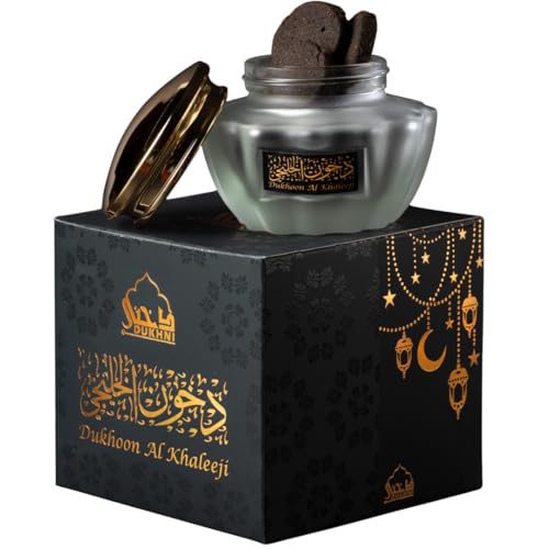 Dukhoon Al Khaleeji Oud Bakhoor by Dukhni | Authentic Arabic Bakhoor Incense | 40 gm jar | Handmade, Luxurious | Zesty Oriental Blend | Perfect for Prayer, Ramadan & Eid Gift Hampers