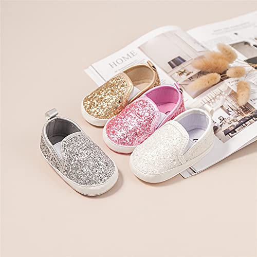 Meckior Infant Baby Girls Boys Sequin Shoes Soft Sole Toddler Slip On Newborn Crib Moccasins Casual Sneaker Austin Boy's Flat Lazy Loafers First Walkers Skate Shoe #TOP2