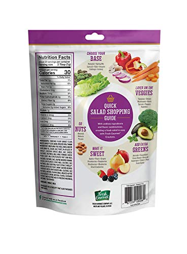 image for Fresh Gourmet Premium Croutons | Cheese & Garlic | 5 Ounce, Pack of 6 