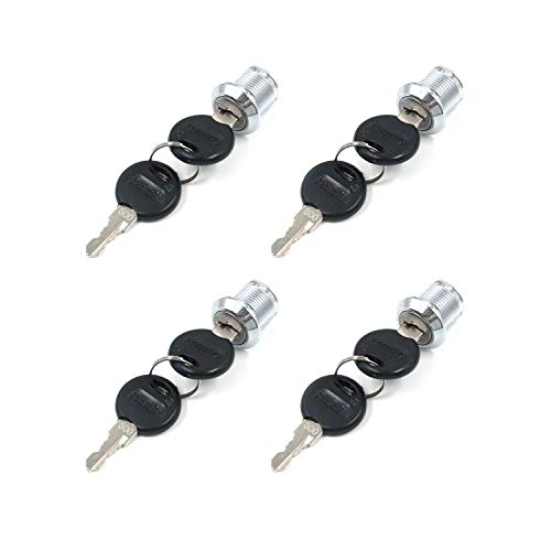 Tulead 4 Sets Zinc Alloy Cylinder Locks Cam Lock Toolbox Locks Desk Lock