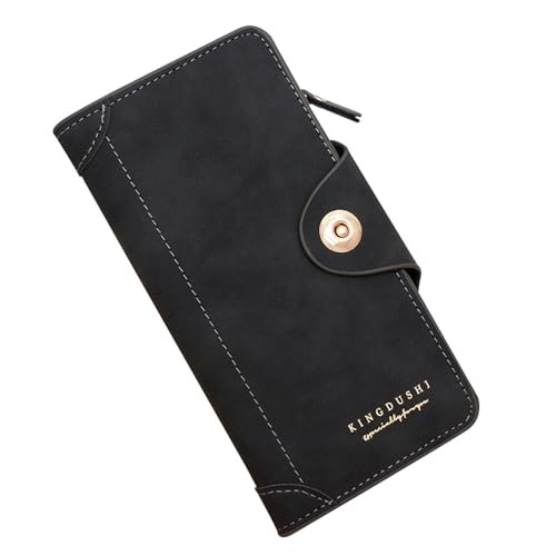 YUEcthynous Grand porte-monnaie pour femme en cuir synthétique souple - Petit portefeuille pour femme et homme - Dans de très belles couleurs avec de...