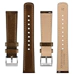 BISONSTRAP Leather Watch Straps, Classic Oil Waxed Leather, Quick Release Replacement Band for Men and Women, Band Width 18mm 20mm 22mm - Image 3