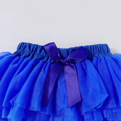 Image of 6M-3T Infant Baby Girl Tutu Skirt Toddler Girls Solid Color Tulle Skirts Birthday Outfits with Headband