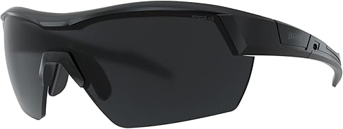 STNGR Lo-Drag - Gafas de sol balísticas tácticas para exteriores y tiro con lentes ahumadas y transparentes incluidas
