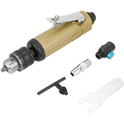 Alupre Air Drill, 3/8 High Speed Straight Air Power Drill Pneumatic Drilling Tool 22000rpm Cover
