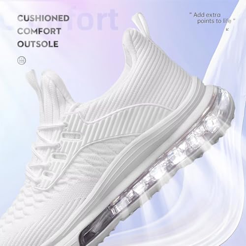 Image of Womens Slip On Walking Shoes Air Running Casual Fashion Tennis Sneakers Comfortable Non Slip Work Athletic Trainers