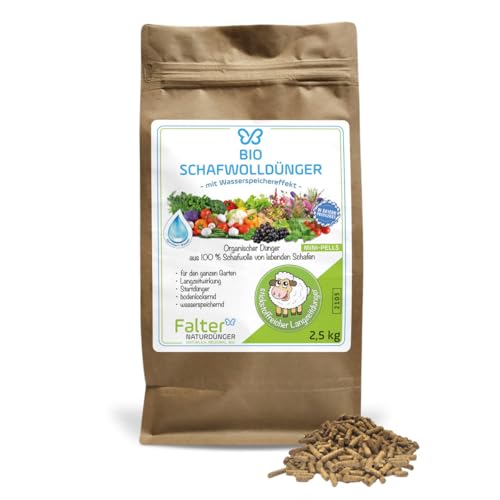 Falter BIO Schafwolldünger Mini-Pells 2,5 kg - für Gemüse, Obst, Kräuter, Blumen