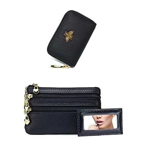 imeetu (Bundle of 2 Sets) Small Credit Card Holder and Coin Pouch Wallet Cover