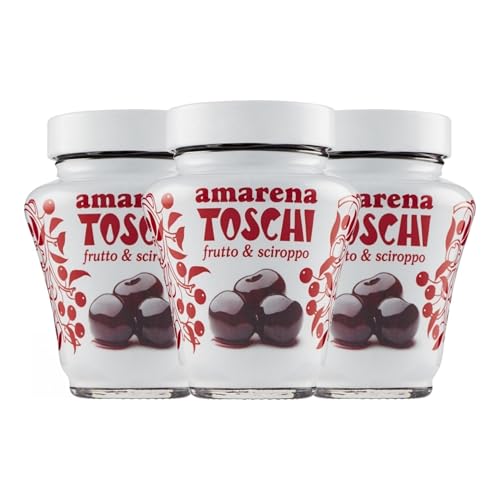 Licores Toschi Cereza Amarena Frutto & Sciroppo Botella Medium 50 cl Sin Alcohol (Caja de 3 Botella Medium de 50 cl)