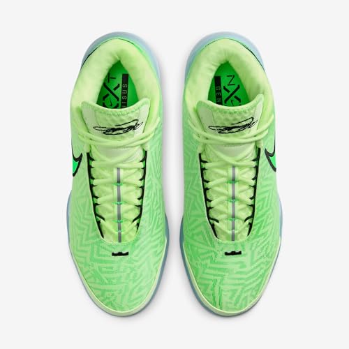 Lebron NXXT Genisus Basketball Shoes (HF0712-700, Barely Volt/Celestine Blue/Black/Green Strike)4