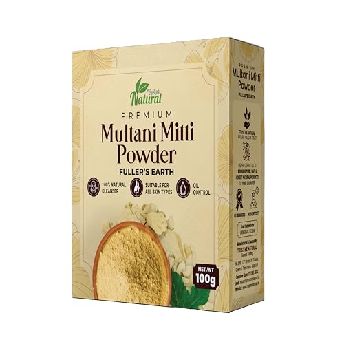 Image of Multani Mitti Powder 100g | 100% Pure & Natural Fuller�s Earth | Skin Brightening, Oil Control, Acne & Pimples Care | Natural Face Pack & Hair Pack for Healthy Skin & Hair