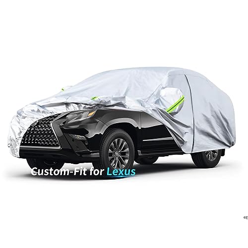 Image of Custom-Fit for Lexus Car Cover, 7 Layers Car Cover Waterproof All Weather for Automobiles, Outdoor Full Cover Rain Sun UV Protection with Zipper (for Lexus RX)
