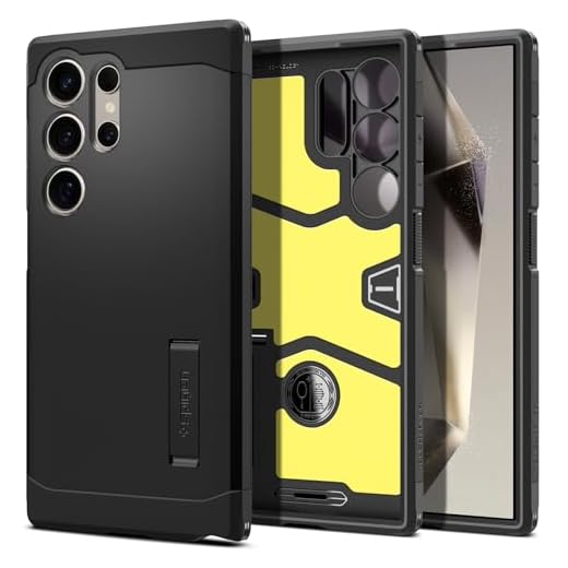 Spigen Capa Tough Armor projetada para Samsung Galaxy S24 Ultra (2024) - Preto