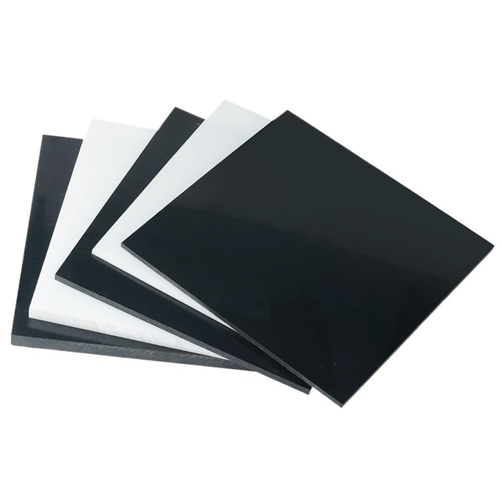 Zestaw 2 płyt POM Płaska kwadratowa prostokątna obróbka 5 mm-10 mm Czarny biały Wiele rozmiarów(WHITE,100x100x10mm)