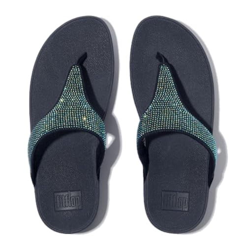 Image of FitFlop Women's LULU Crystal Embellished Toe-Post Sandals