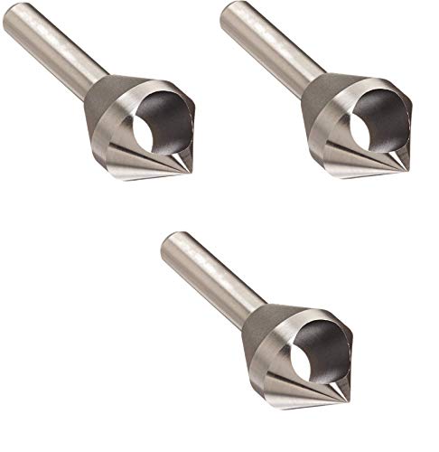 KEO 53512 Cobalt Steel Single-End Countersink, Uncoated (Bright) Finish, 82 Degree Point Angle, Round Shank, 5/16