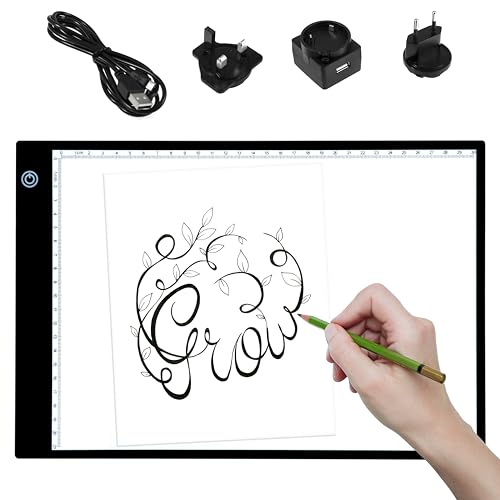 PURElite LED Ultra-Thin Light Box with Adjustable Natural Daylight Effect, Black, A4