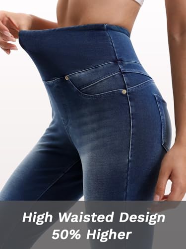 Stretchy Jeans for Women High Waisted Jeggings Tummy Control Slim Fit Jeans Pull On with Pockets Stylish Casual3