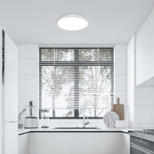 DELIPOP 2 Pack 12 Inch Ceiling Light, 24W Dimmable & 3000K-4500K-6000K 3 Color Selectable Ceiling Light for Indoor/Outdoor, Round Light Fixture for Bathroom, Bedroom, Kitchen, Hallway, Balcony by DELIPOP - Image 9