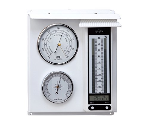 Stazione meteorologica esterna, barometro e stazione meteo con igrometro, barometro, termometro e termometro massimo e minimo 30 cm