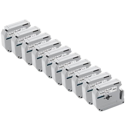 10�p�b�N 12mm ���x���e�[�v MK231 MK631 MK131 PT70 PT80�v�����^�[�Ή� (�N���A��10PK ��)