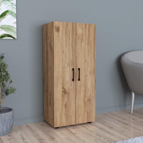 [en.casa] Armoire à 2 Portes Meuble de Rangement Polyvalent avec 3 Étagères Placard Multifonction pour Entrée Salon Chambre Bureau Cuisine 108 x 49 x 32 cm...