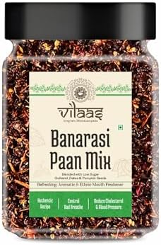 Vilaas Banarasi Meetha Paan Mix 600gm | Traditional Mukhwas & Mouth Freshener | Sweet Paan Mix for After Meal Enjoyment | Ready to Eat Family Jar Pack