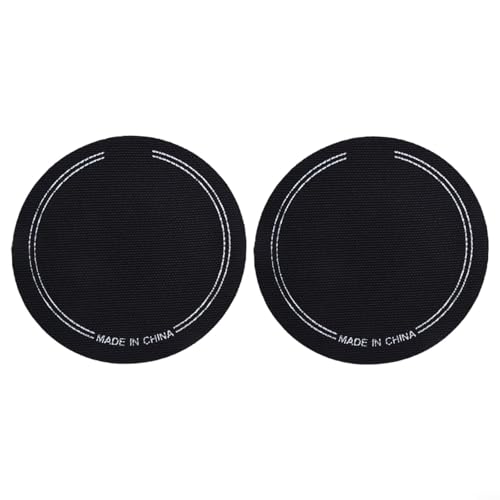 Double Bass Drum Patch 5x2.5in Kick Head Protector Single Bass Drum Patch 3.7in Drumhead Guard Black Kick Drum Pad 2-Pack Double Pedal for impact Shield Bass Drum Beater Patch 5inch Reinforced (A)