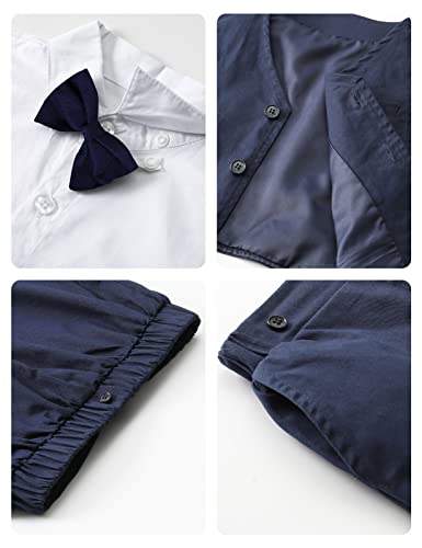 Image of A&J DESIGN Toddler Boys Formal Clothes Suspender Outfit Dress Suit 12M - 6Y