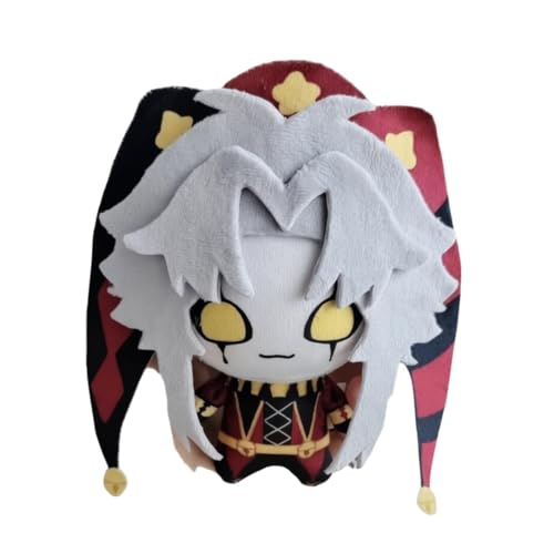 Molagogo Anime Stuffed Pierrot Plushie Decorative Pendants 4 Inch Pierrot Plush Figure Keychain Backpack Decorative Doll