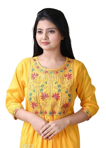 Image of Rayon Women's Kurta, 3 /4 Sleeves