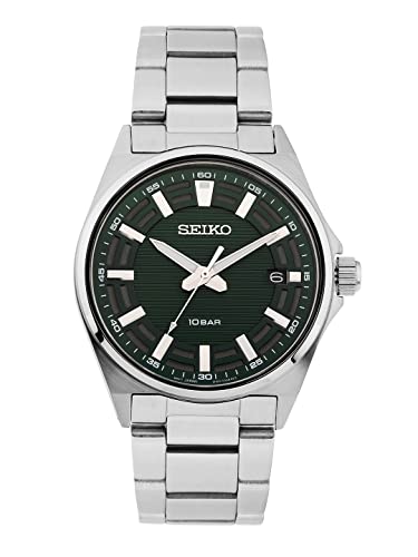 Seiko Hommes Analogique Quartz Montre avec Bracelet en Acier Inoxydable SUR503P1 Cover