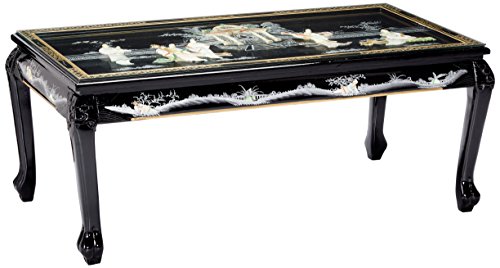 Oriental Furniture Claw Foot Coffee Table - Black Mother Of Pearl Ladies #TOP10