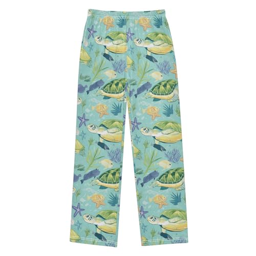 Sea Turtle Pajama Pants Tropical Fish Pajama Bottoms Soft Sleep Pjs Lounge Pants S2