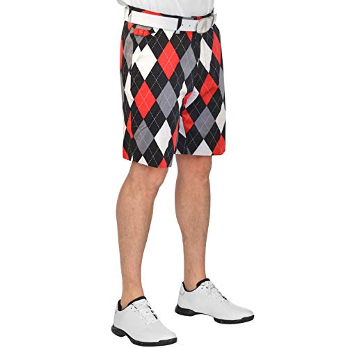 Royal & Awesome Mens Golf Shorts, Crazy Golf Shorts For Men, Plaid Shorts Men - Golf Tool Included