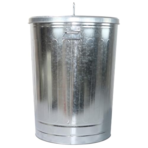Caneca de basura de acero galvanizado redonda 31 galones miniatura 3
