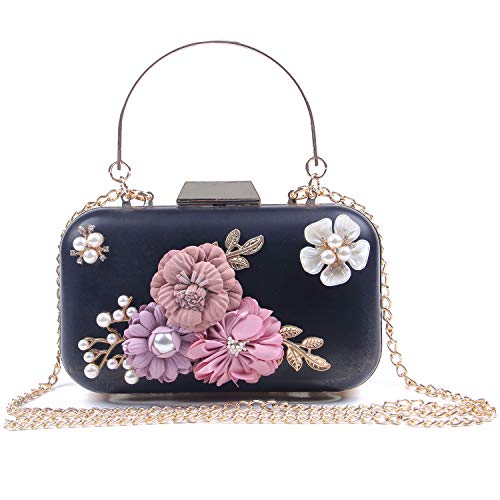 EVEOUT Borsa da Sposa con Perline Fiore Perline