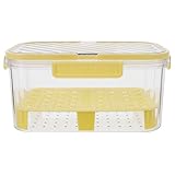 TOGEVAL Contenedor Hermético para Alimentos Portátil con Diseño para Camping y Picnic Organizador para Frutas y Verduras Caja Resistente para Nevera Almacenamiento Práctico y Compacto