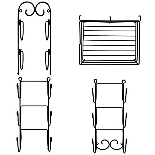 Wall Mount Metal Wire Towel Storage Shelf Organizer Rack Holder With 9 Compartments, Shelves For Bathroom Towels Towel Rack Holder Wall Mount Towel Holder Towel Rack Towel Rack Organizer Black #TOP5
