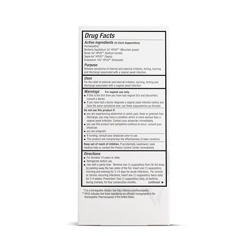 Image of Vitanica Yeast Arrest, Homeopathic Vaginal Suppositories, for Yeast Infection Symptoms, Relieves Burning, Itching & Discharge, with Boric Acid, Tea Tree Oil & Probiotics, Vegan (Yeast Arrest Pro Logo, 28)