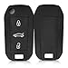 Produktbild kwmobile Autoschlüssel Gehäuse kompatibel mit Peugeot Citroen 3-Tasten Klapp Autoschlüssel - ohne Transponder Batterien Elektronik - Auto Schlüsselgehäuse - Schwarz