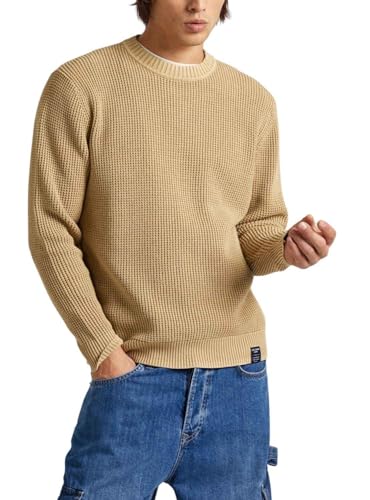 Pepe Jeans Maxwell Knitwear, Marrón (Khaki Beige), L para Hombre