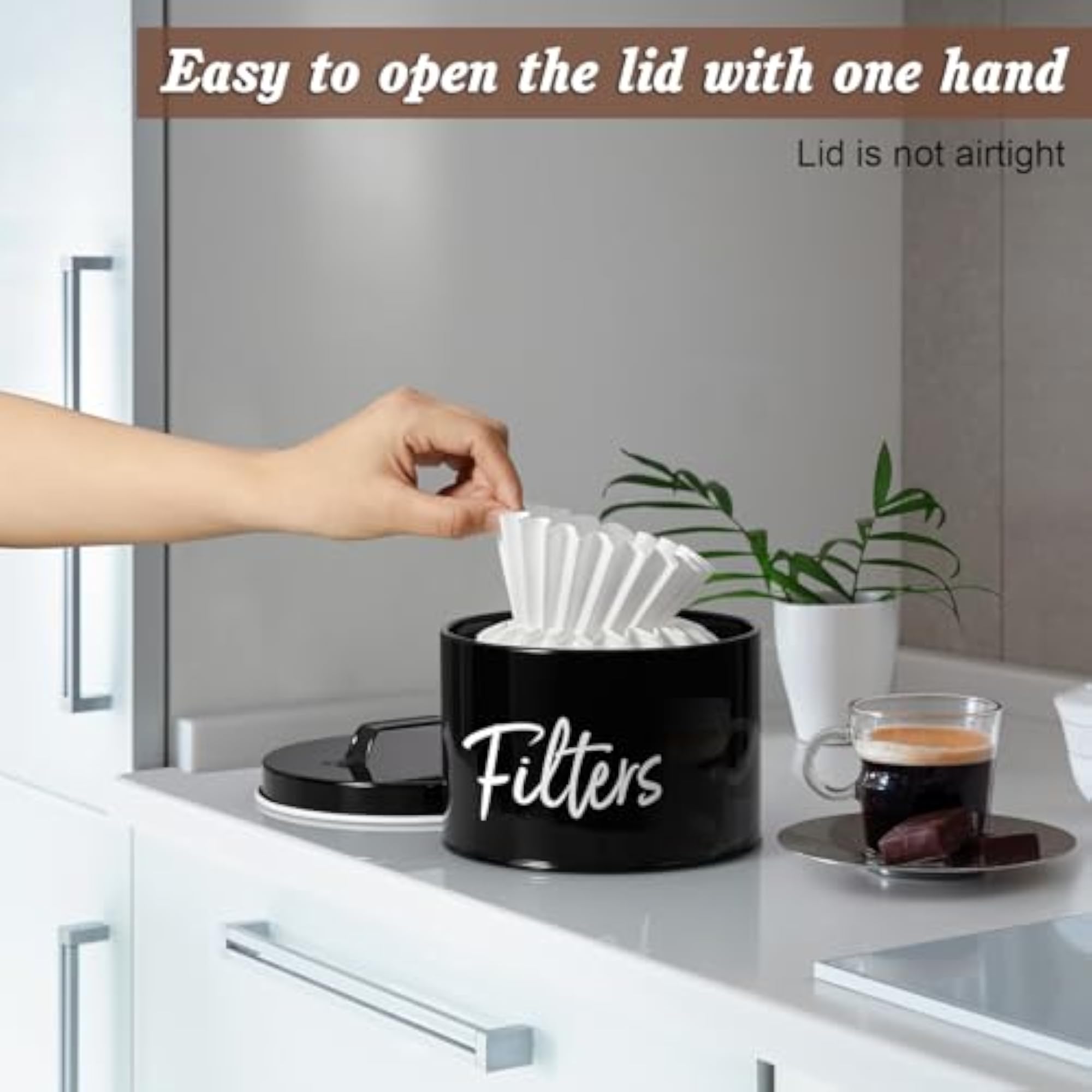 Coffee Filter Holder with Lid for Storage