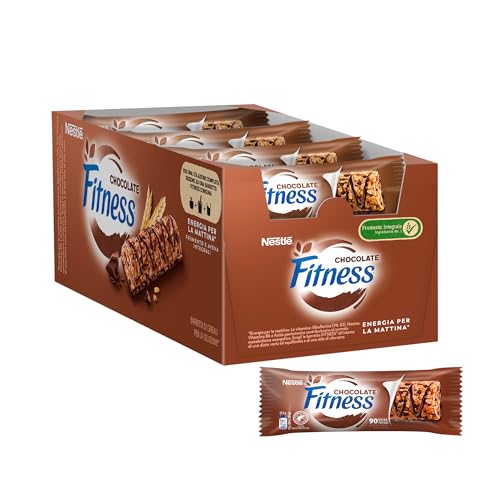 FITNESS Chocolate Barrette Cereali Integrali con Cioccolato Fondente, 24 Barrette da 23,5g (564g)