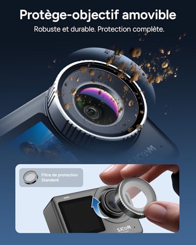 SJCAM SJ11 Bundle-Caméra d'action Double écran,Portable,Anti-Tremblement,Camera Sportive 30 m Imperméable,Enregistrement 100 Minutes,Caméra d’Action 4K idéale pour Une Utilisation Quotidienne,64G – Image 5