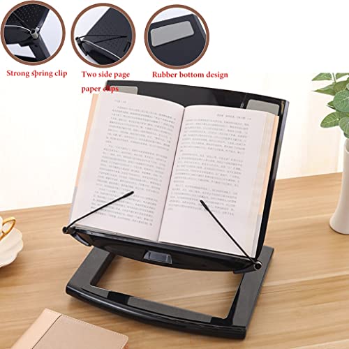 Giznxba Book Stand For Reading Hands Free, Laptop Stand For Desk, Cookbook Holder Stand For Kitchen, 90° Angle Adjustment, For Magazine Menu Music Score Speech Draft (Color : /White) #TOP3
