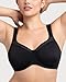 HSIA Bras for Women Minimizer Full Coverage Plus Size Tshirt Convertible Bra Unlined Underwire Seamless Cups with Mesh Black 38DDD