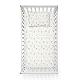 Makemake Organics Organic Crib Sheet GOTS Certified Organic Cotton Crib Sheet Fitted & Pillowcase...