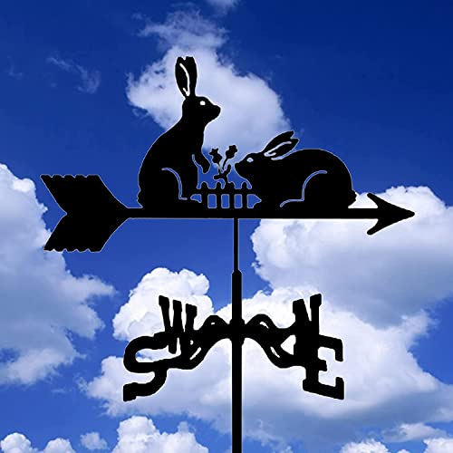 Animal Weathervane Garden Stake With Rooster Ornament Rabbit Wind Direction Indicator Weathervane For Patio Yard Ornament Decoration Easy Use (Color : Rabbit),Weathervanes #TOP2